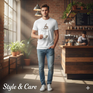 Personalisiertes Kaffee-Zitat-Grafik-T-Shirt für H T-Shirt