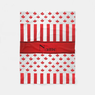 Personalisiertes kanadisches Namensmuster Fleecedecke