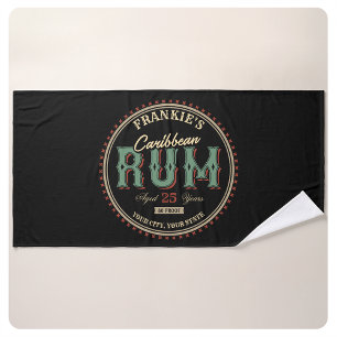 Personalisiertes karibisches Rum-Liquor-Flaschenet Badehandtuch