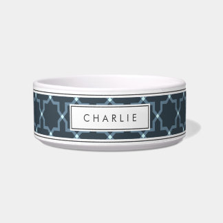 Personalisiertes Karkohlemuster Grau-White-Star-Mu Napf