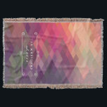 Personalisiertes Karo-Muster,  Laufsteg Decke<br><div class="desc">Gemütliches Diamant-Muster Personalisierte Throw Blanket von Orabella Prints.  Einfach mit Ihrem eigenen Text anpassen.  Ideal für eine Hochzeit oder ein Weihnachtsgeschenk!</div>