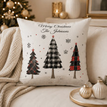 Personalisiertes Karo-Weihnachtsbaum-Familienkisse