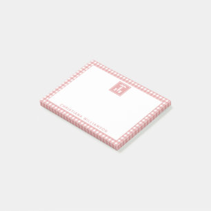 Personalisiertes Karomuster RN examinierte Kranken Post-it Klebezettel