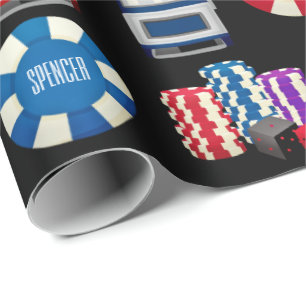 Personalisiertes Kasino Geschenkpapier