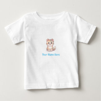 Personalisiertes Kätzchen-T-Shirt für Baby Mädchen T-shirt