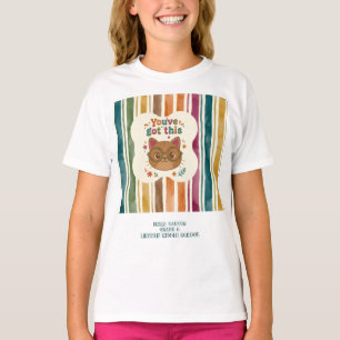 Personalisiertes Katze-T-Shirt für die Mittelschul T-Shirt