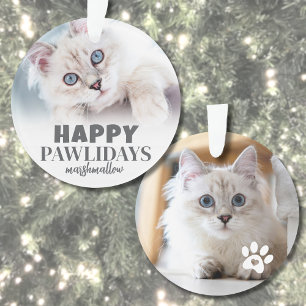 Personalisiertes Katzenfoto Ornament