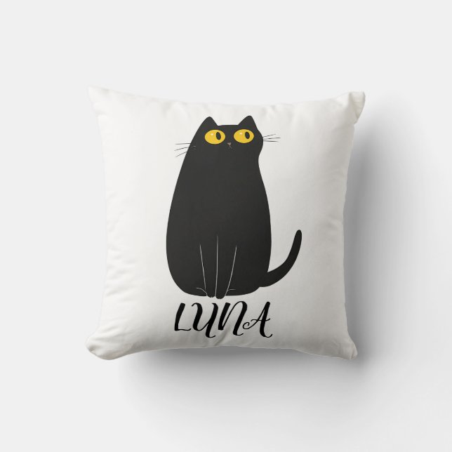 Personalisiertes Katzenkissen mit Name Kissen (Vorderseite)