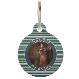 Personalisiertes Katzenmutter-Geschenk Streifen Haustiermarke