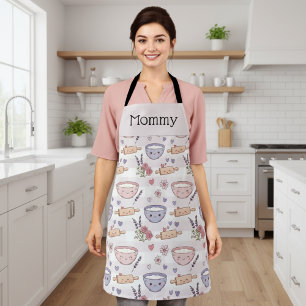 Personalisiertes Kawaii-Herzbacken-Crew-Geschenk f Schürze