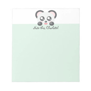 Personalisiertes Kawaii-Tier - Panda Notizblock