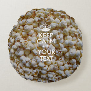 Personalisiertes KEEP CALM AND Dein Text für Popco Rundes Kissen