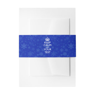 Personalisiertes KEEP CALM AND Ihr Text auf Blau Einladungsbanderole