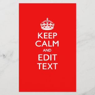 Personalisiertes KEEP CALM AND Text auf Rot bearbe Flyer