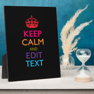 Personalisiertes KEEP CALM AND Text bearbeiten Meh Fotoplatte