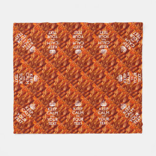 Personalisiertes Keep Calm And Your Bacon Fleecedecke