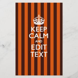 Personalisiertes KEEP CALM Dein Text auf orangen S Flyer