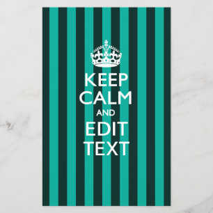 Personalisiertes KEEP CALM Dein Text Türkise Strei Flyer