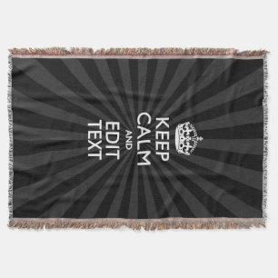 Personalisiertes KEEP CALM Ihr Text Schwarzer Sonn Decke