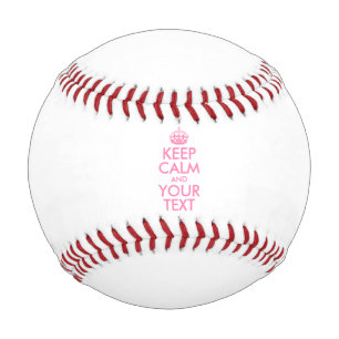 Personalisiertes KEEP CALM und DEIN TEXT - pink Baseball