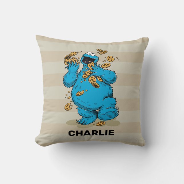 Personalisiertes Keksmonster Crazy Cookies Kissen (Vorderseite)