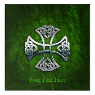 Personalisiertes keltisches Kreuz Acryl Wandkunst