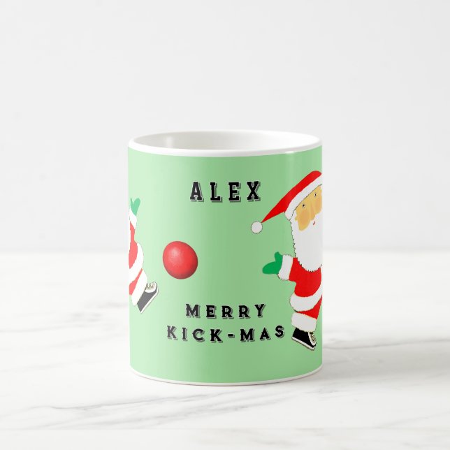Personalisiertes Kickball Weihnachtskollektiv Kaffeetasse (Mittel)