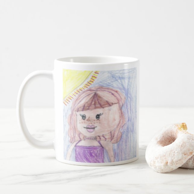 Personalisiertes Kid's Art Foto dazu Kaffeetasse (Mit Donut)