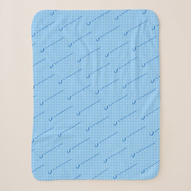 Personalisiertes Kid's Blanket in hellblau Sherpadecke (Vorderseite)