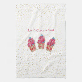 Personalisiertes Kid's Cupcake Shop Küchentuch - C