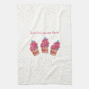 Personalisiertes Kid's Cupcake Shop Küchentuch - C