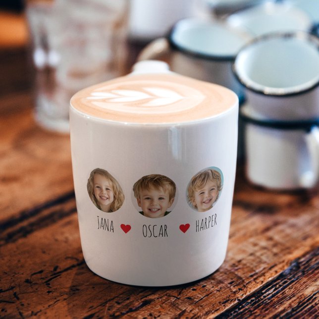 Personalisiertes Kids-Foto mit Namen und Herz Espressotasse (Von Creator hochgeladen)