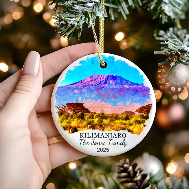 Personalisiertes Kilimanjaro-Ornament, Tansania-Ge Keramik Ornament (Von Creator hochgeladen)