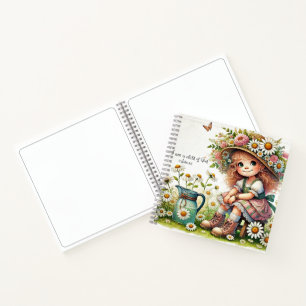 Personalisiertes Kind Gottes Gänseblümchen Mädchen Notizbuch