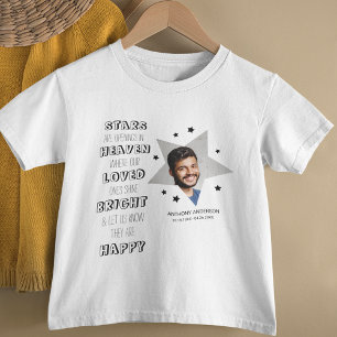 Personalisiertes Kinder-Stern-Foto-Gedenk-T-Shirt T-Shirt
