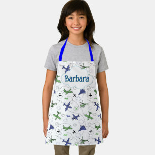 Personalisiertes Kinderflugzeug Schürze