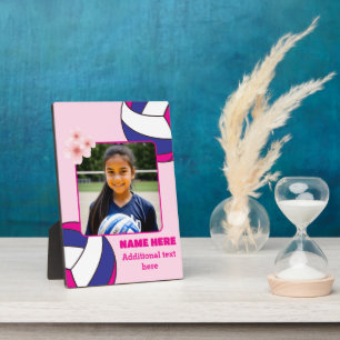 Personalisiertes Kinderfoto Mädchen Volleyball Fotoplatte