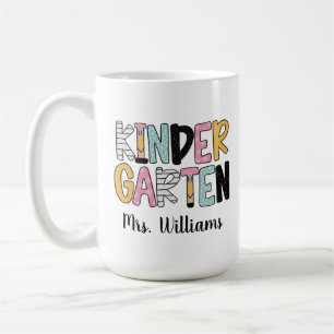 Personalisiertes Kindergarten-Lehrer-Shirt, Kinder Kaffeetasse