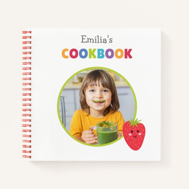 Personalisiertes Kinderkochbuch (Ihr Foto) Notizbuch (Vorderseite)