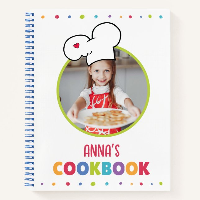 Personalisiertes Kinderkochbuch (Ihr Foto) Notizbuch (Vorderseite)
