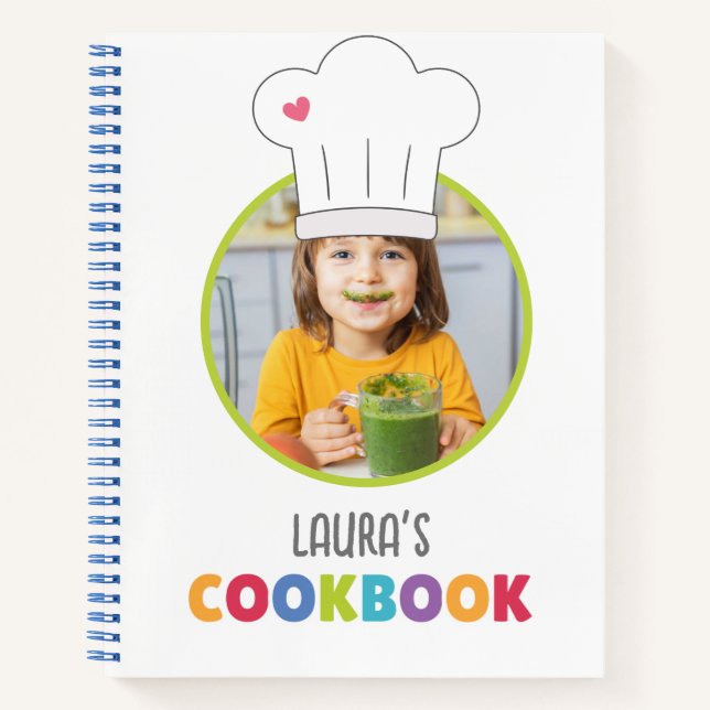 Personalisiertes Kinderkochbuch (Ihr Foto) Notizbuch (Vorderseite)