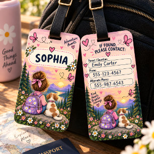 Personalisiertes Kinderrucksack-Tag Weltraum Gepäckanhänger