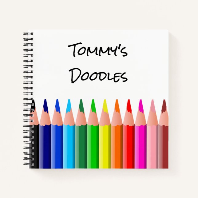 Personalisiertes Kinderskizzenbuch Doodle-Notebook Notizbuch (Vorderseite)