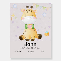 Personalisiertes Kinderzimmer-Poster - Niedliches 