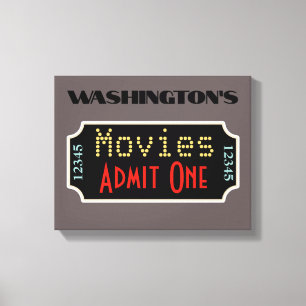 Personalisiertes Kino Leinwanddruck