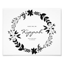 Personalisiertes Kippot Wedding Sign