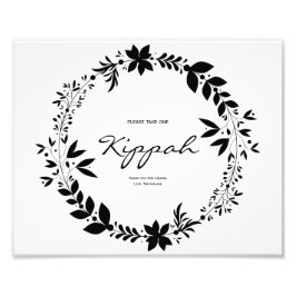 Personalisiertes Kippot Wedding Sign Fotodruck