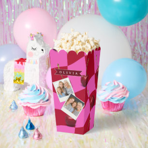 Personalisiertes Kirsch-Gingham Retro Individuelle Geschenkschachtel