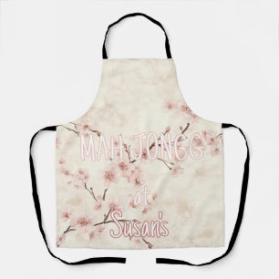 Personalisiertes Kirschblüten-Chinoiserie-Mahjong Schürze
