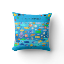 Personalisiertes Kissen - Fischdesign - Geschenkid